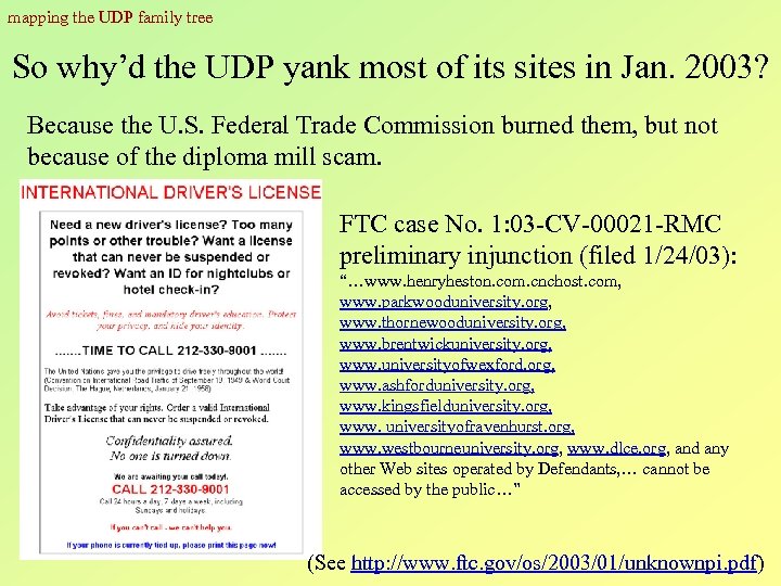 mapping the UDP family tree So why’d the UDP yank most of its sites