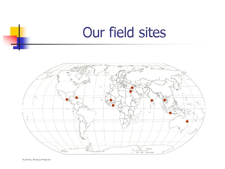 Our field sites ● ● ● ● 