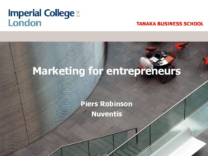 Marketing for entrepreneurs Piers Robinson Nuventis 