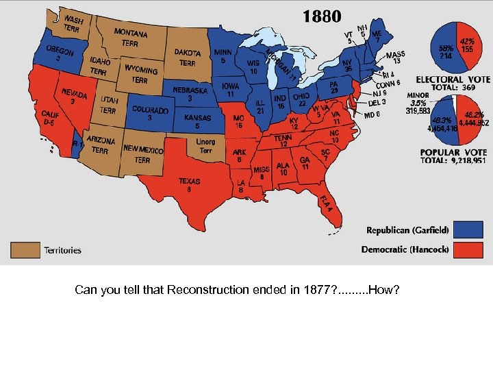 Can you tell that Reconstruction ended in 1877? . . How? 