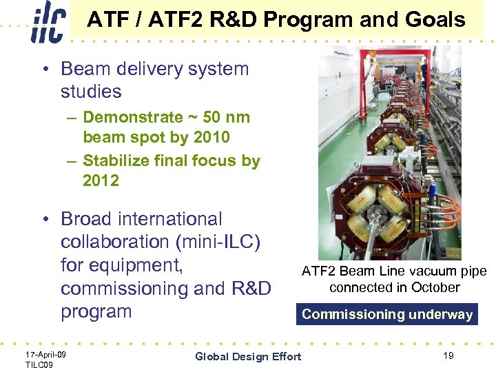 ATF / ATF 2 R&D Program and Goals • Beam delivery system studies –