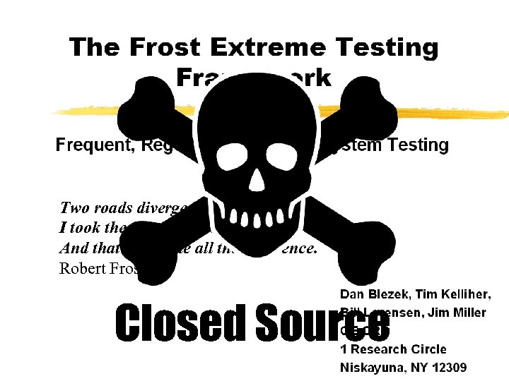 NA-MIC National Alliance for Medical Image Computing http: //na-mic. org Two roads diverged in