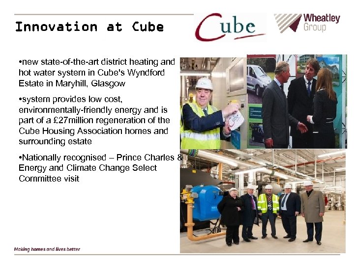 Innovation at Cube • new state-of-the-art district heating and hot water system in Cube's