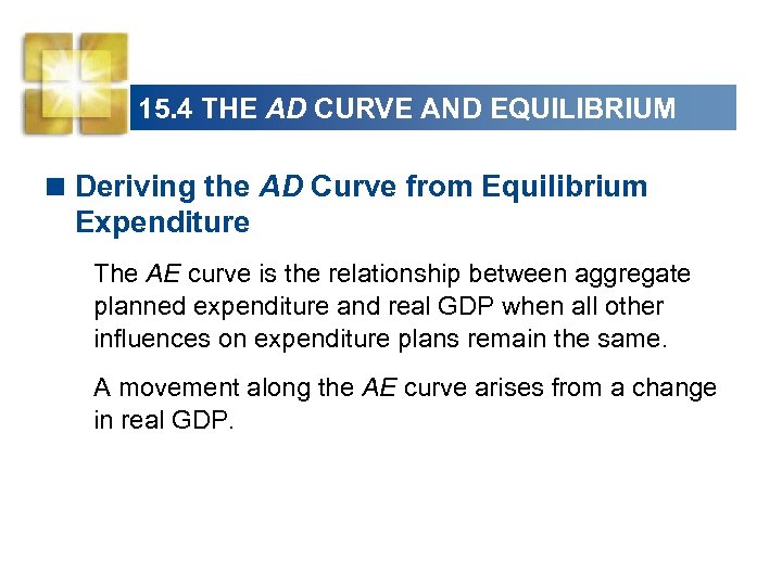 15. 4 THE AD CURVE AND EQUILIBRIUM < Deriving the AD Curve from Equilibrium