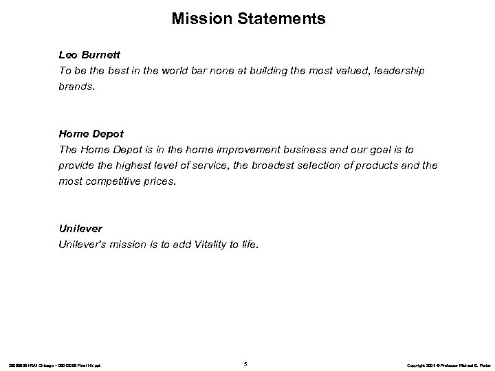 Mission Statements Leo Burnett To be the best in the world bar none at