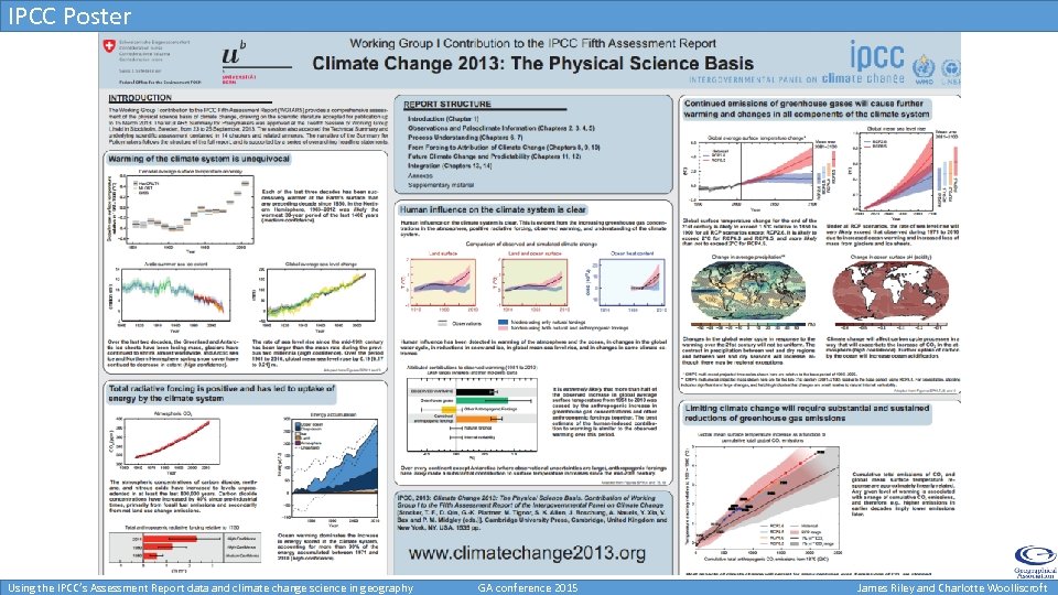 IPCC Poster Using the IPCC’s Assessment Report data and climate change science in geography