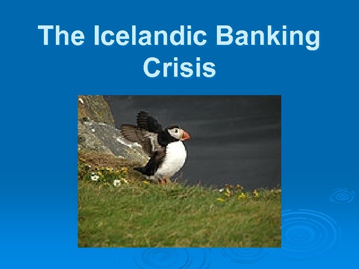 The Icelandic Banking Crisis 