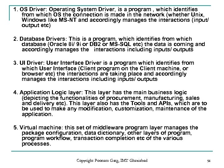 1. OS Driver: Operating System Driver, is a program , which identifies from which