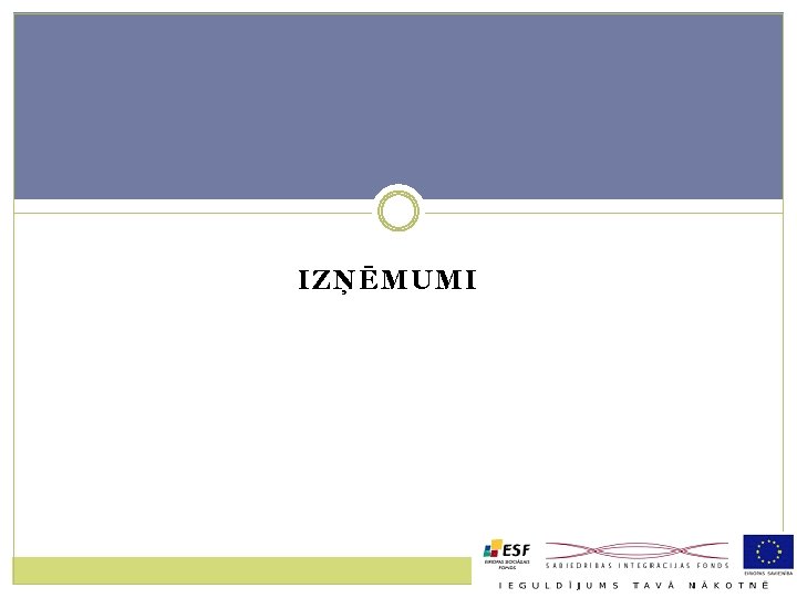 IZŅĒMUMI 