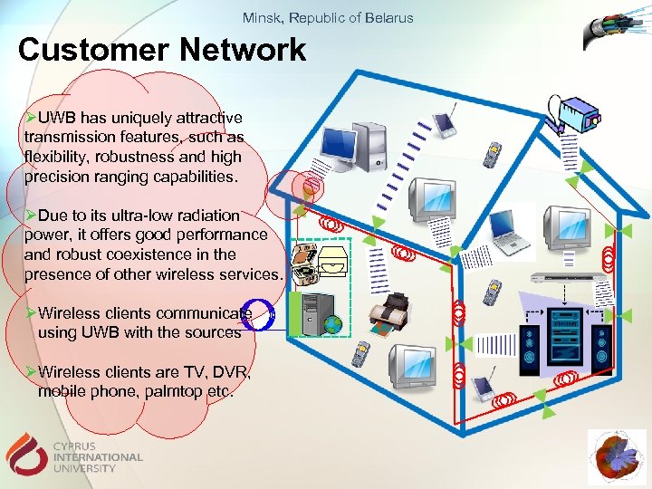 Minsk, Republic of Belarus Customer Network ØUWB has uniquely attractive transmission features, such as