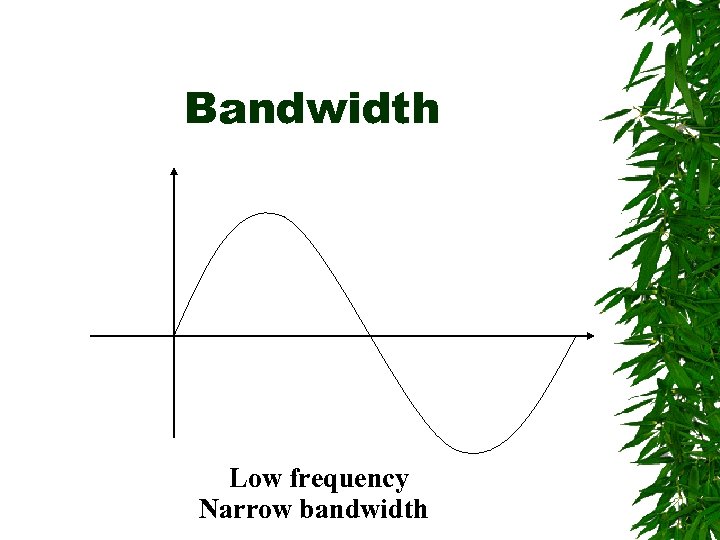 Bandwidth Low frequency Narrow bandwidth 