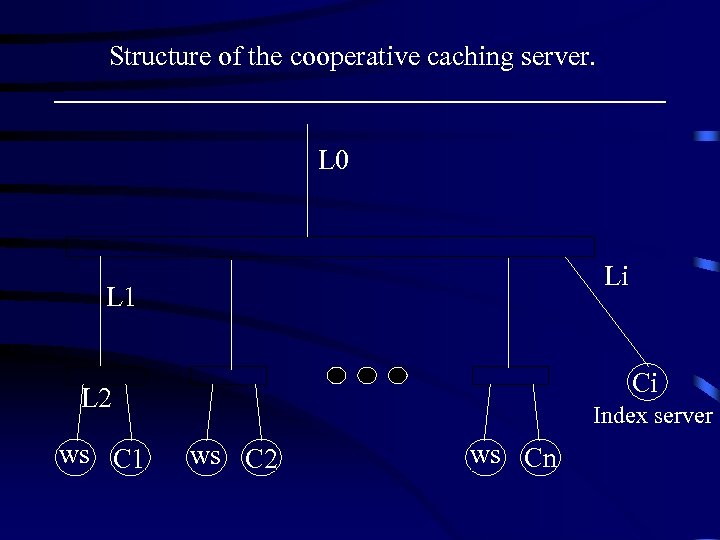 Structure of the cooperative caching server. L 0 Li L 1 Ci L 2