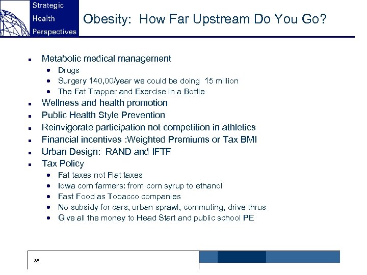 Obesity: How Far Upstream Do You Go? Metabolic medical management n · Drugs ·