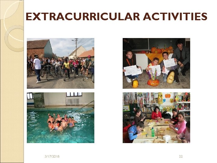 EXTRACURRICULAR ACTIVITIES 3/17/2018 22 