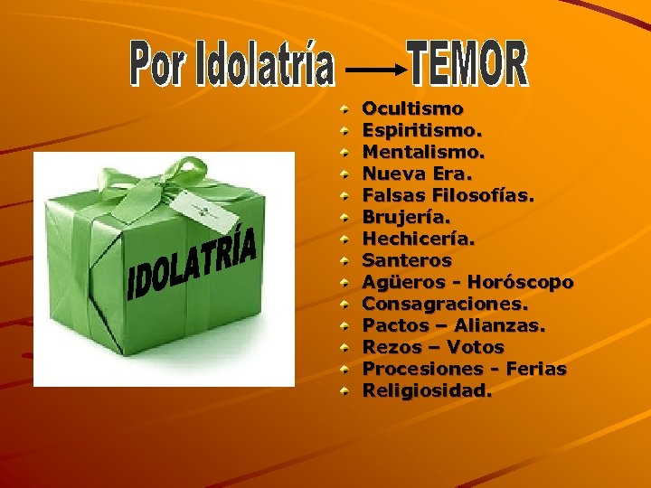 Ocultismo Espiritismo. Mentalismo. Nueva Era. Falsas Filosofías. Brujería. Hechicería. Santeros Agüeros - Horóscopo Consagraciones.