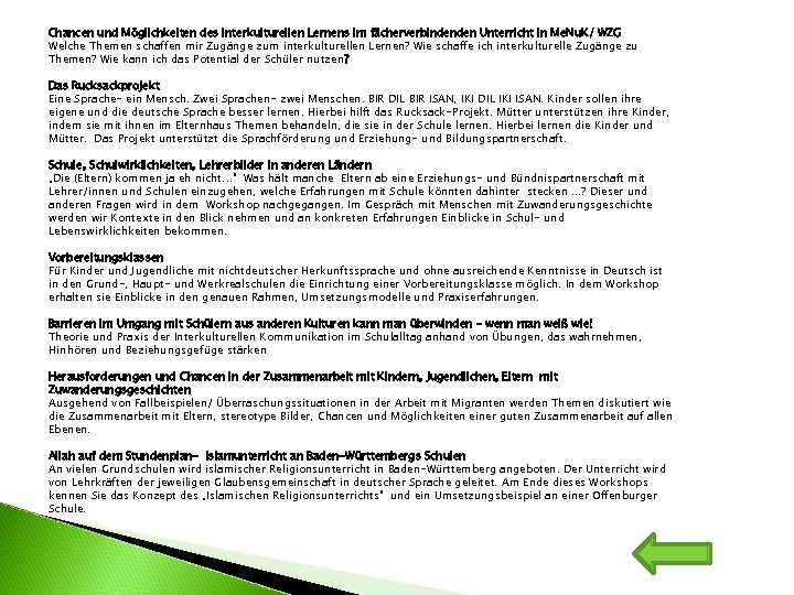Chancen und Möglichkeiten des interkulturellen Lernens im fächerverbindenden Unterricht in Me. Nu. K/ WZG