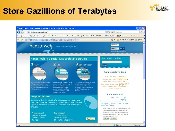 Store Gazillions of Terabytes 