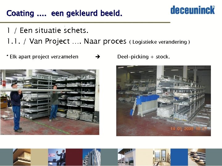 Coating …. een gekleurd beeld. 1 / Een situatie schets. 1. 1. / Van