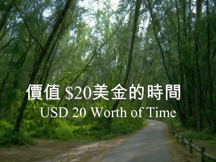 價值 $20美金的時間 USD 20 Worth of Time 