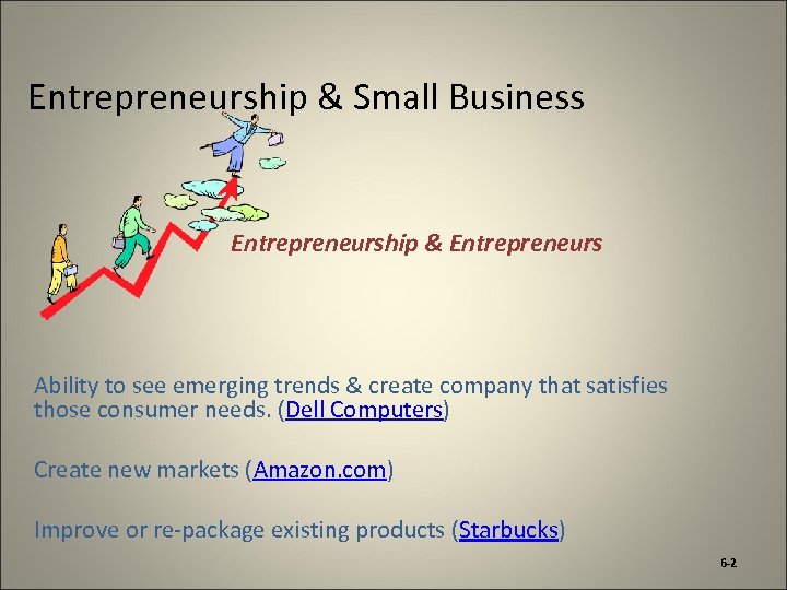 Entrepreneurship & Small Business Entrepreneurship & Entrepreneurs Ability to see emerging trends & create