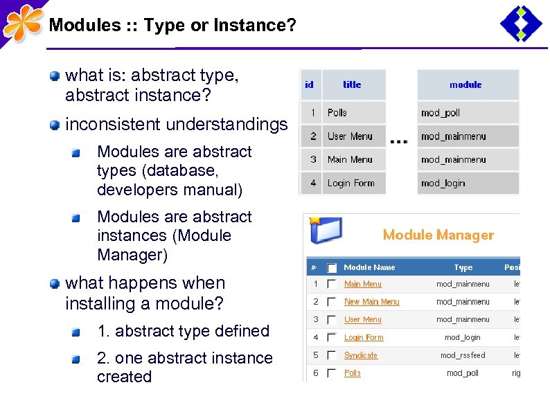 Modules : : Type or Instance? what is: abstract type, abstract instance? inconsistent understandings