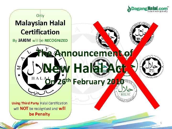 Only Malaysian Halal Certification By JAKIM will be RECOGNIZED The Announcement of New Halal