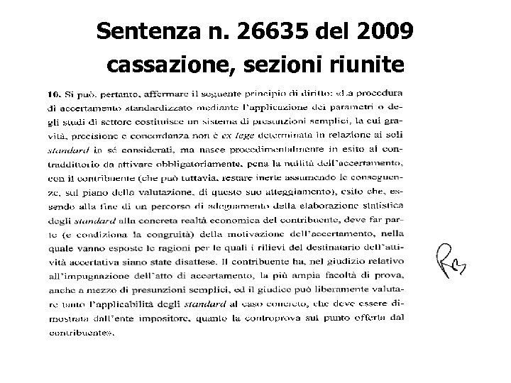 Sentenza n. 26635 del 2009 cassazione, sezioni riunite 