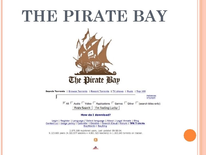 THE PIRATE BAY 
