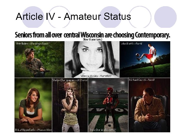 Article IV - Amateur Status 