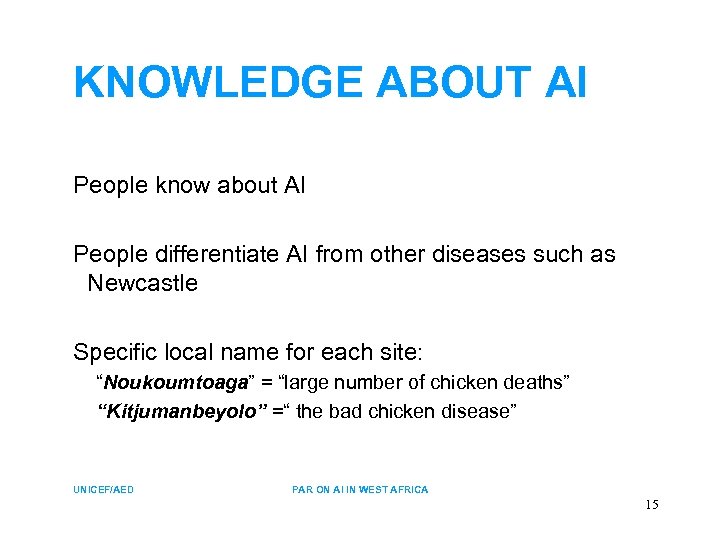 KNOWLEDGE ABOUT AI People know about AI People differentiate AI from other diseases such