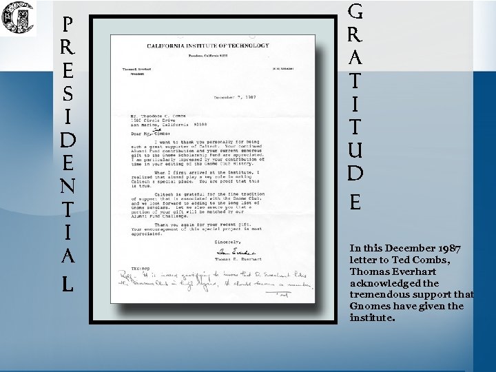 P r e s i d e n t i a l g r