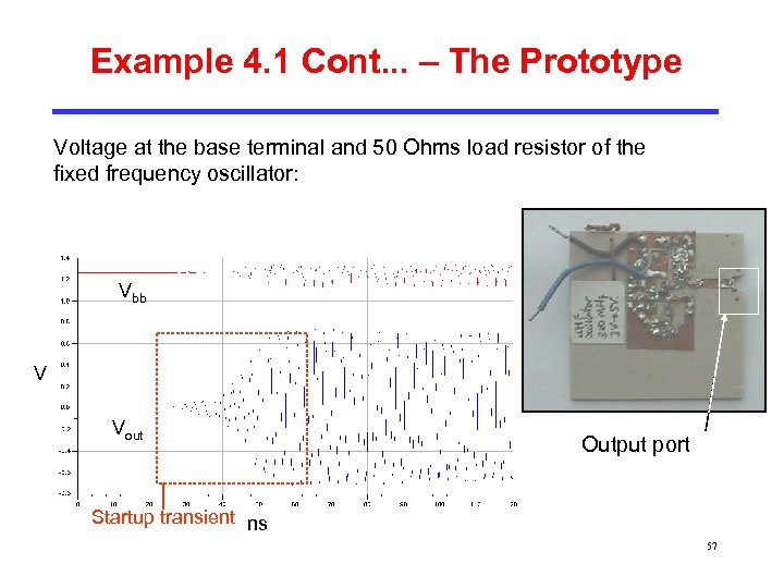 Example 4. 1 Cont. . . – The Prototype Voltage at the base terminal