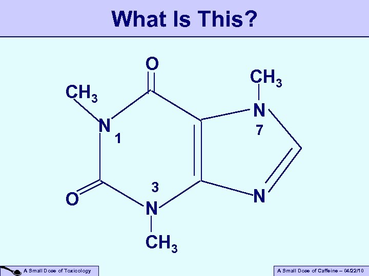 What Is This? O CH 3 N 7 1 3 N N CH 3