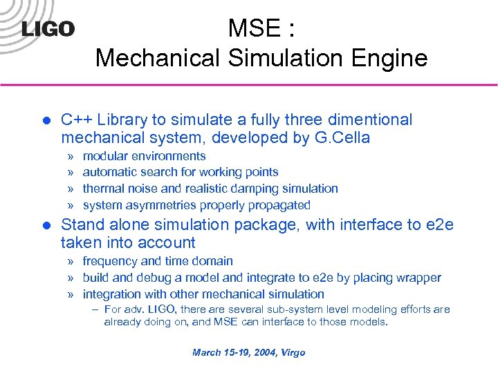 MSE : Mechanical Simulation Engine l C++ Library to simulate a fully three dimentional