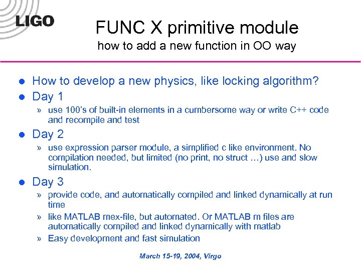 FUNC X primitive module how to add a new function in OO way l