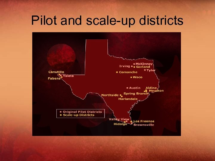 Pilot and scale-up districts 