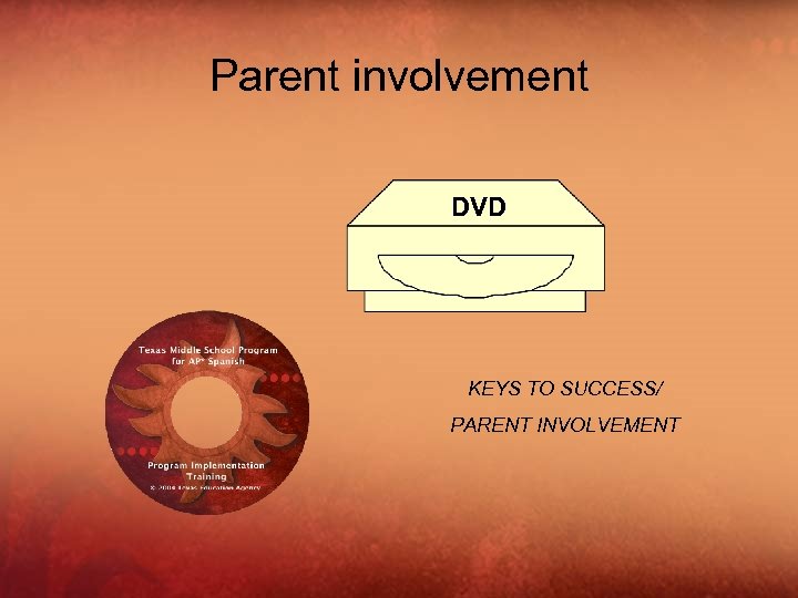 Parent involvement DVD KEYS TO SUCCESS/ PARENT INVOLVEMENT 