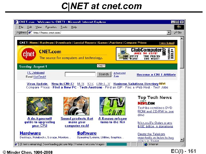 C|NET at cnet. com © Minder Chen, 1996 -2008 EC(I) - 161 