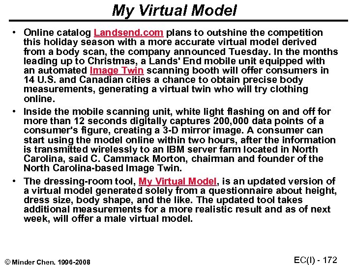 My Virtual Model • Online catalog Landsend. com plans to outshine the competition this