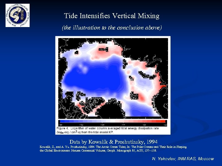 Tide Intensifies Vertical Mixing (the illustration to the conclusion above) Data by Kowalik &