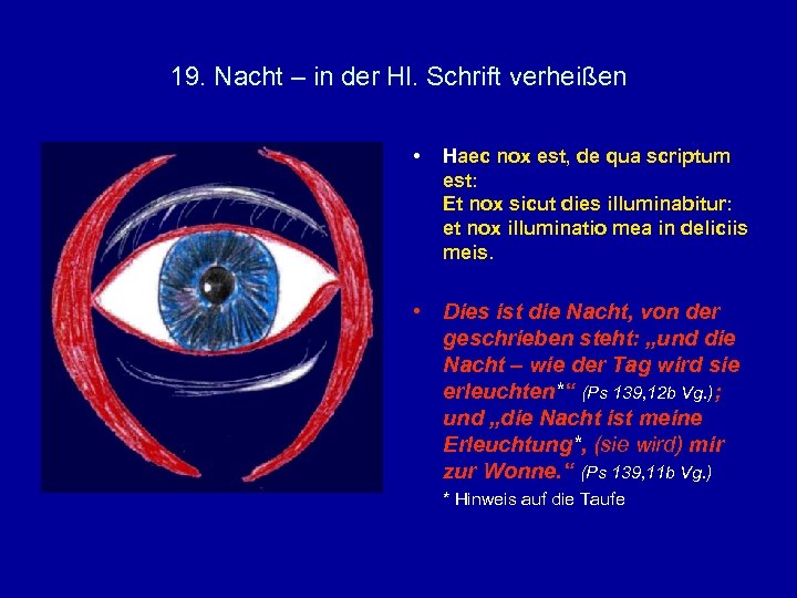 19. Nacht – in der Hl. Schrift verheißen • Haec nox est, de qua