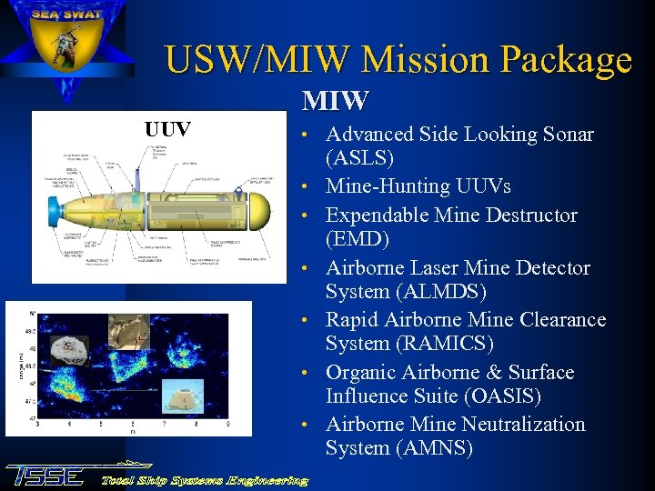 USW/MIW Mission Package UUV MIW • Advanced Side Looking Sonar • • • (ASLS)