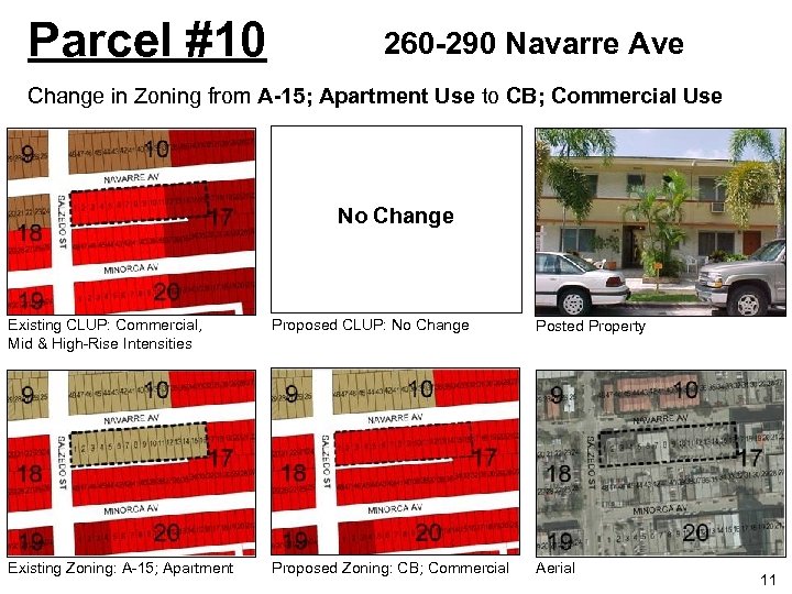 Parcel #10 260 -290 Navarre Ave Change in Zoning from A-15; Apartment Use to