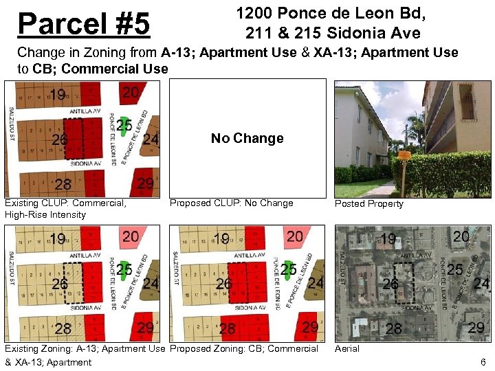 Parcel #5 1200 Ponce de Leon Bd, 211 & 215 Sidonia Ave Change in