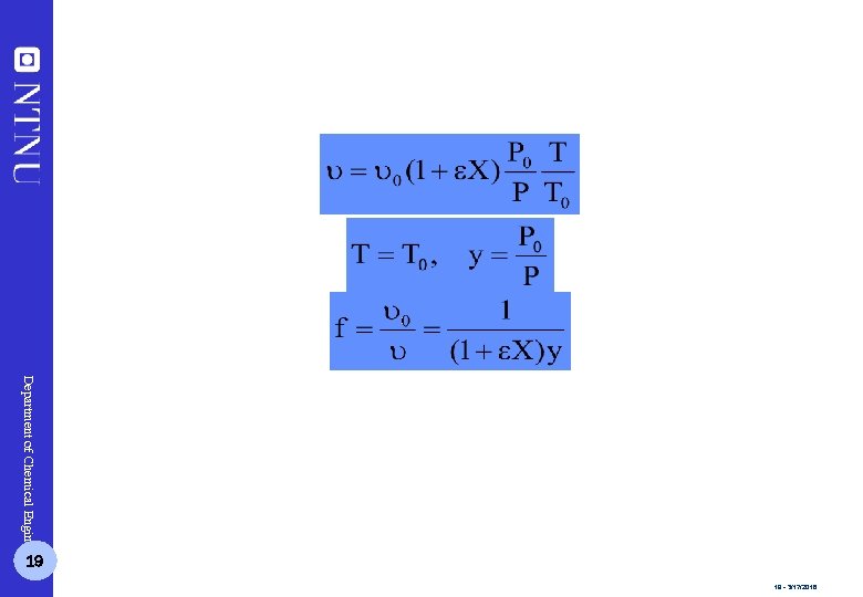 Department of Chemical Engineering 19 19 - 3/17/2018 