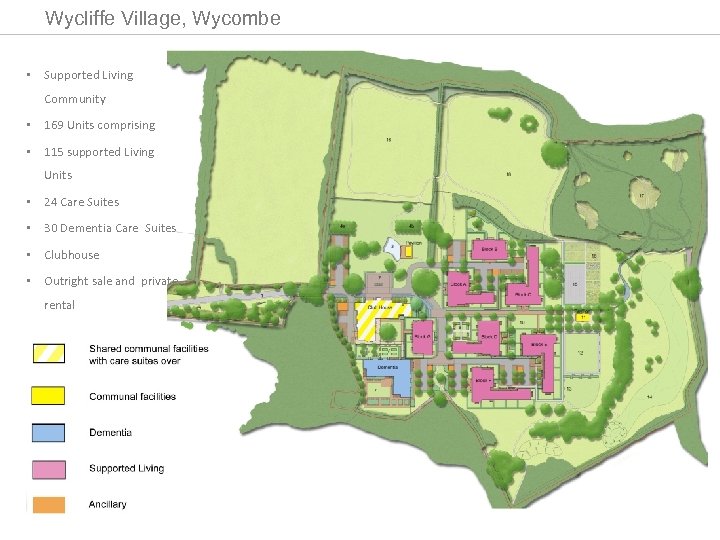 Wycliffe Village, ST BEDE’S, BEDFORD • Supported Living Community • 169 Units comprising •