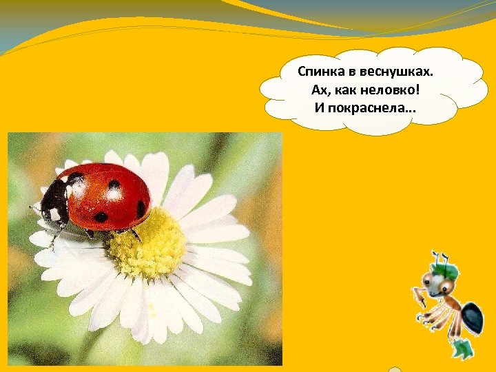 Спинка в веснушках. Ах, как неловко! И покраснела. . . 