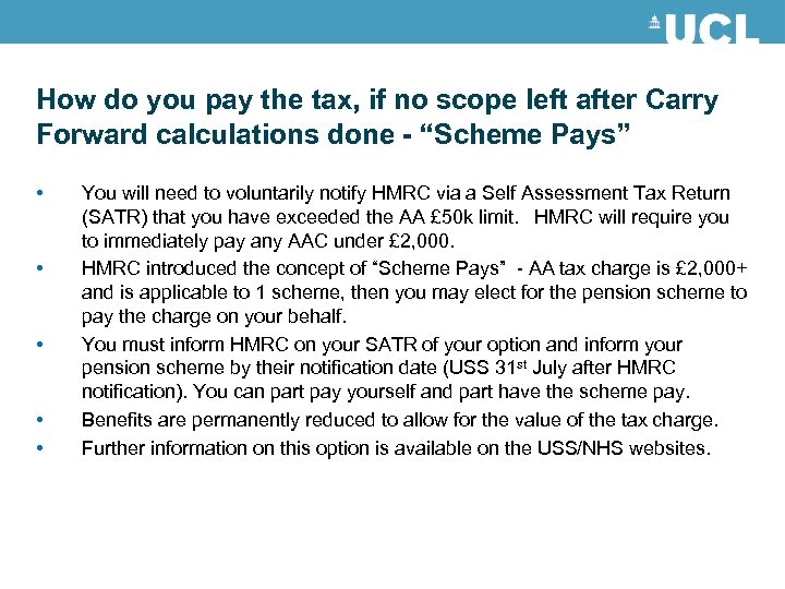 How do you pay the tax, if no scope left after Carry Forward calculations