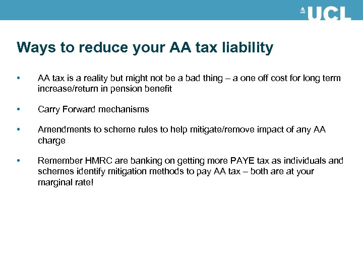 Ways to reduce your AA tax liability • AA tax is a reality but