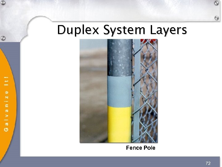 Duplex System Layers Fence Pole 72 